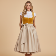 Aura Vintage Dirndl Orange Dress - Oktoberfest