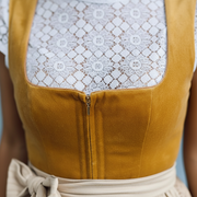 Aura Vintage Dirndl Orange Dress - Oktoberfest