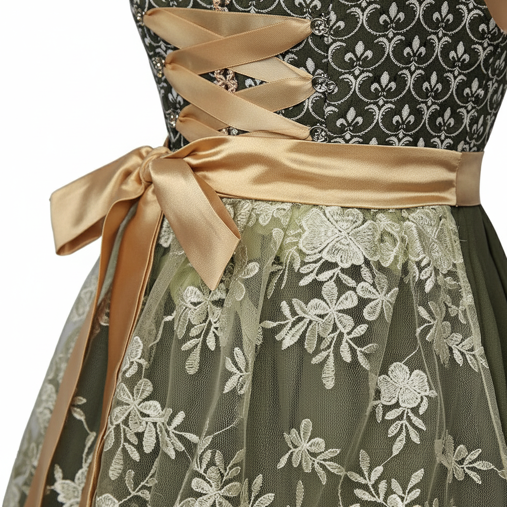 Emerald Grace Dirndl Green Dress - Oktoberfest
